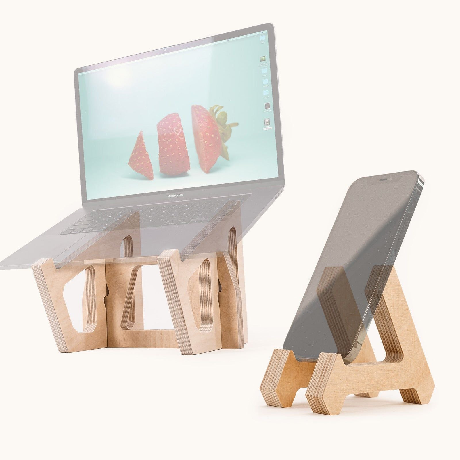 Birch Laptop Lifter & Phone Stand 