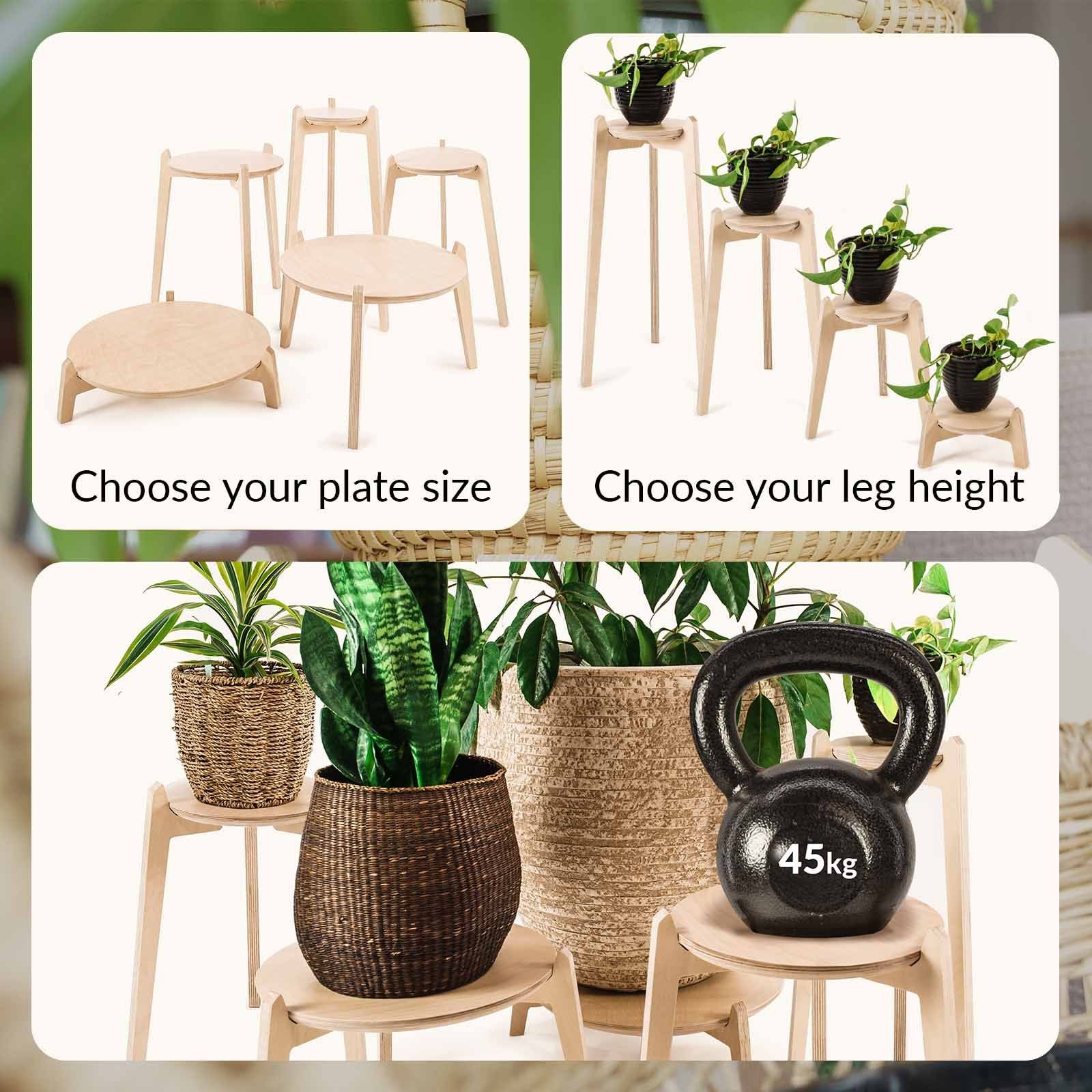 Japandi 170mm Plant Stand 