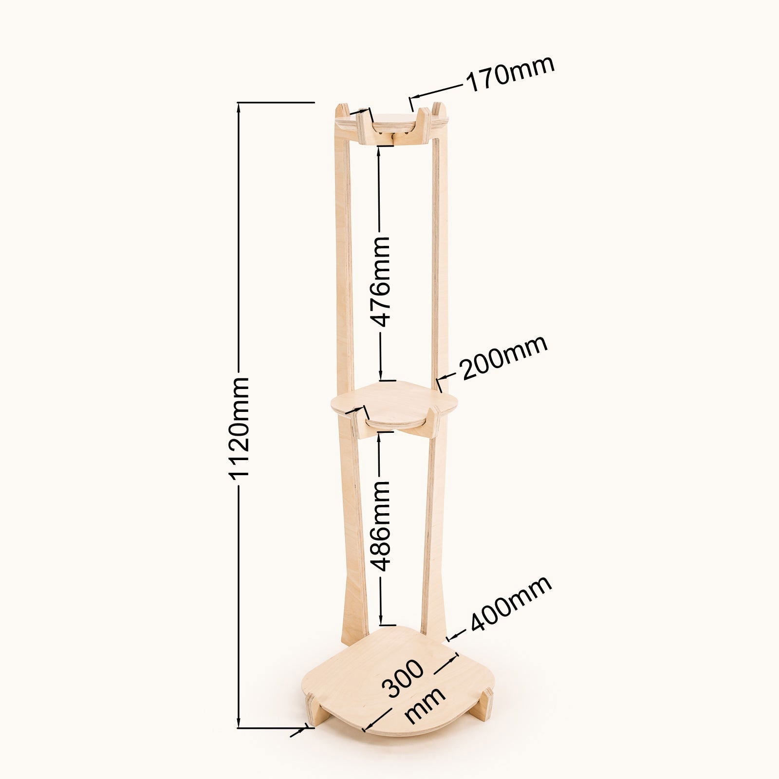 Japandi Corner Plant Stand 